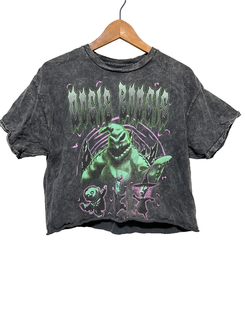 DISNEY Oogie Boogie Crop Tee Nightmare Before Christmas Goth Grunge
